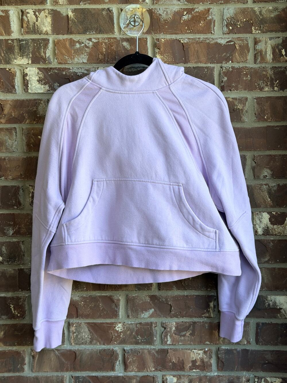 Lululemon Women's Cropped Hoodie Sweatshirt Lavender Purple M/L Pullover